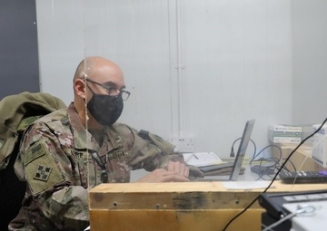 310th ESC Soldiers use biometrics to vet truck drivers sustaining Syrian ops