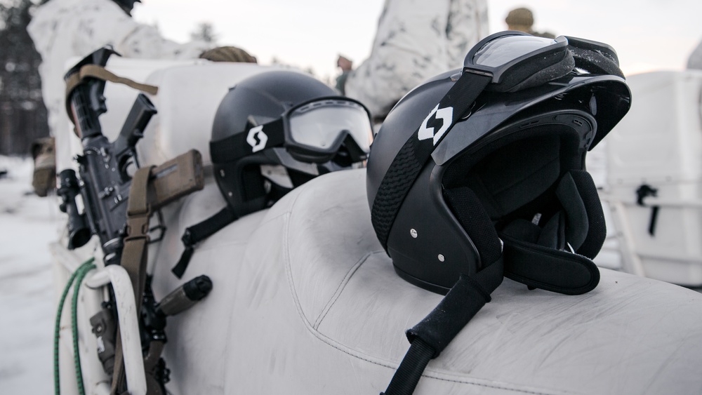 We Ride at Nightfall: MRF-E Marines Conduct Snowmobile Training