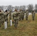 U.S. Army Soldiers with the 172nd Cavalry Regiment, 86th Infantry Brigade Combat Team (Mountain) Vermont Army National Guard, pay their respects at the Arlington National Cemetery in Arlington Virginia, February 16, 2021. The Soldiers are in Washington D.
