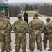 U.S. Army Soldiers with the 172nd Cavalry Regiment, 86th Infantry Brigade Combat Team (Mountain) Vermont Army National Guard, pay their respects at the Arlington National Cemetery in Arlington Virginia, February 16, 2021. The Soldiers are in Washington D.