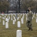 U.S. Army Soldiers with the 172nd Cavalry Regiment, 86th Infantry Brigade Combat Team (Mountain) Vermont Army National Guard, pay their respects at the Arlington National Cemetery in Arlington Virginia, February 16, 2021. The Soldiers are in Washington D.