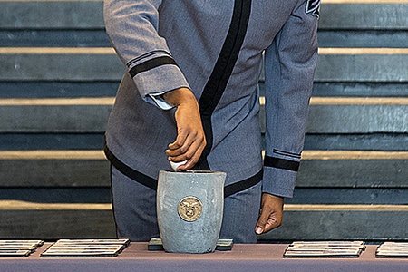 Class of 2022 cadets partake in Ring Melt ceremony