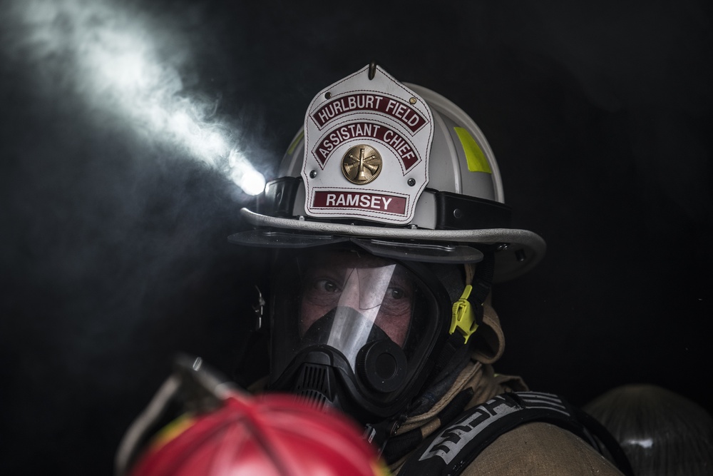 1SOCES firefighters crank up the heat