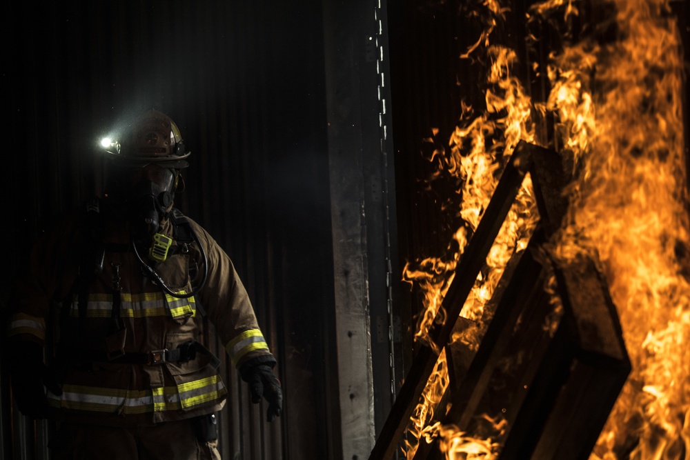 1SOCES firefighters crank up the heat