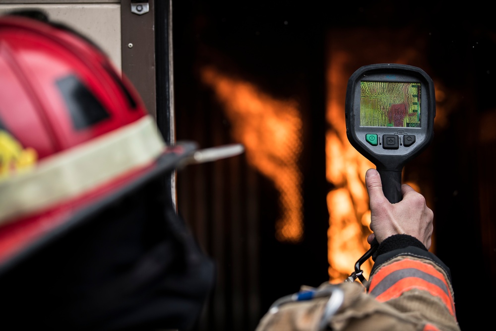 1SOCES firefighters crank up the heat