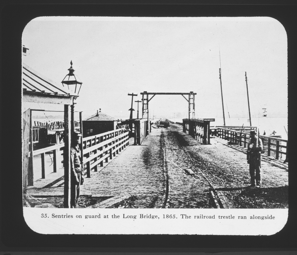 Lantern Slide 15: The Long Bridge in 1865.