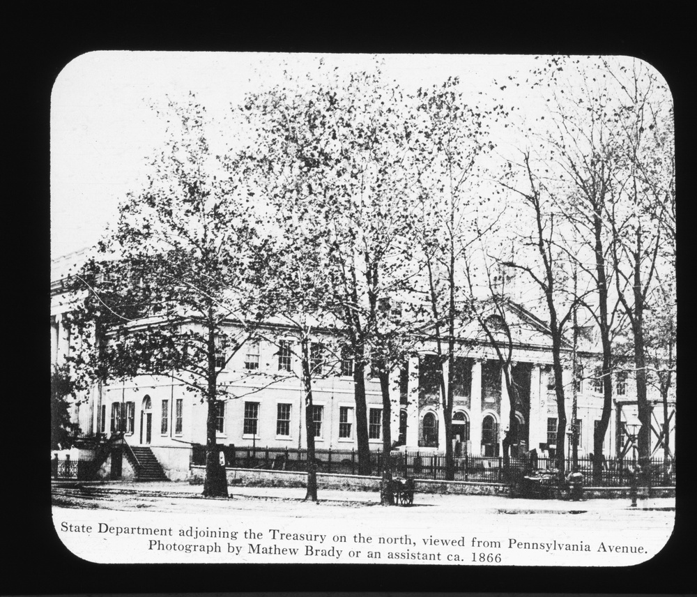 Lantern Slide 14: The State Department at the center and the Treasury at the left.