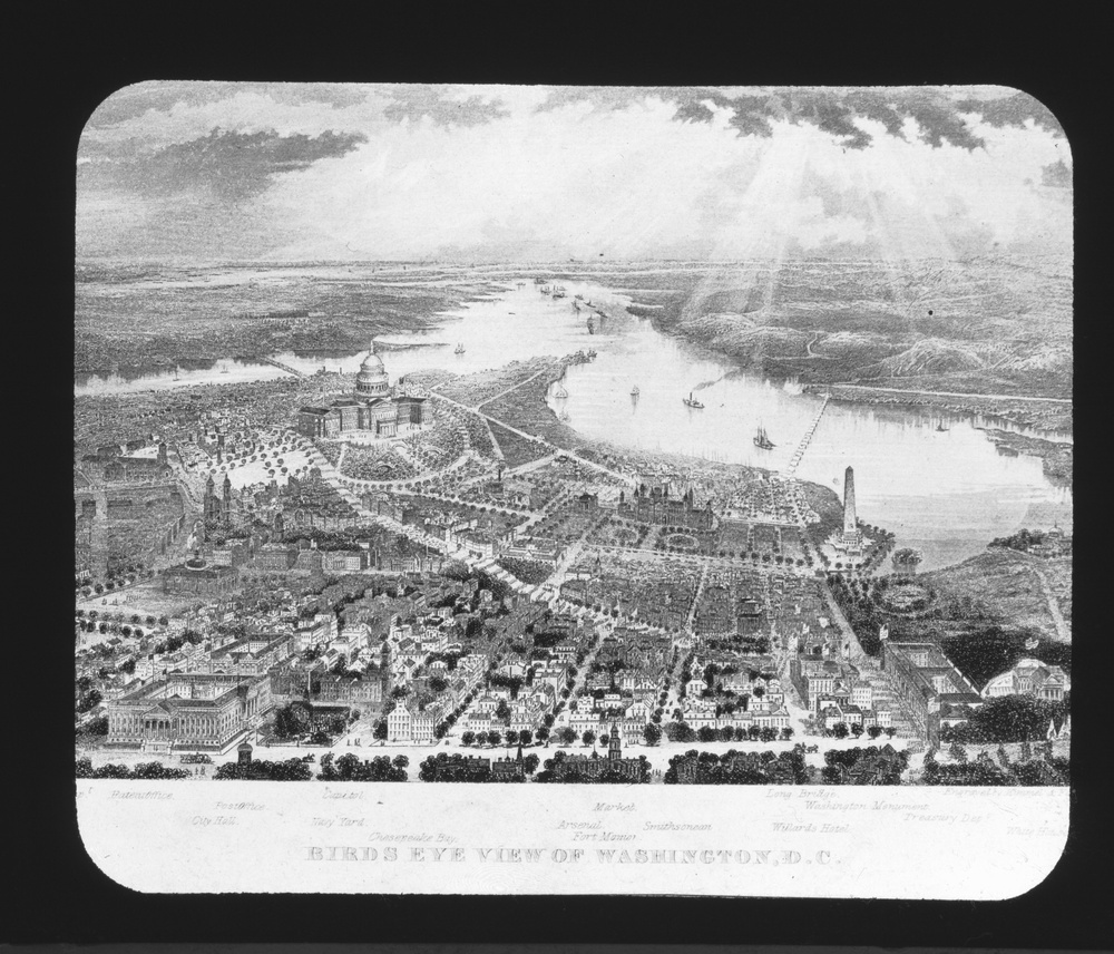 Lantern Slide 21: A drawing of Washington in the late 1800s.