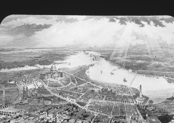 Lantern Slide 21: A drawing of Washington in the late 1800s.