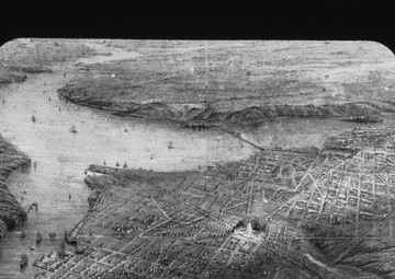 Lantern Slide 22: A drawing of Washington in the late 1800s.