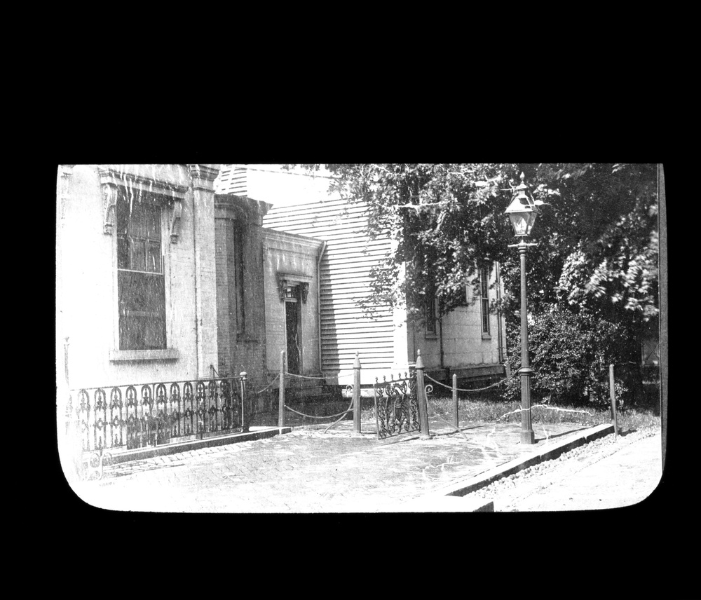 Lantern Slide 42: West wing of the old Naval Observatory as viewed from the front (north); 1888.