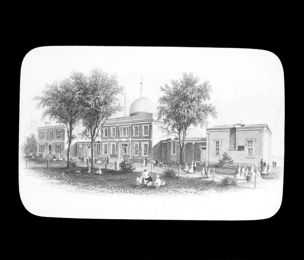 Lantern Slide 36: Drawing of the old Naval Observatory as it appeared about 1880.