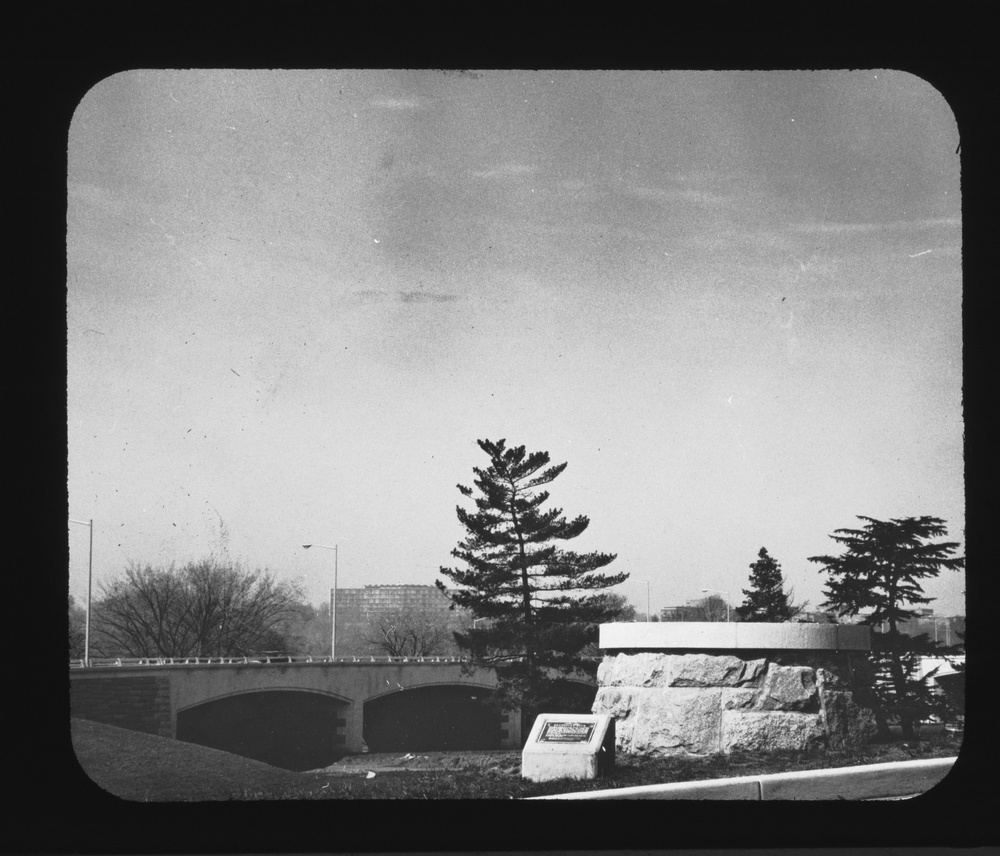 Lantern Slide 34: Braddock Stone location looking toward Arlington.