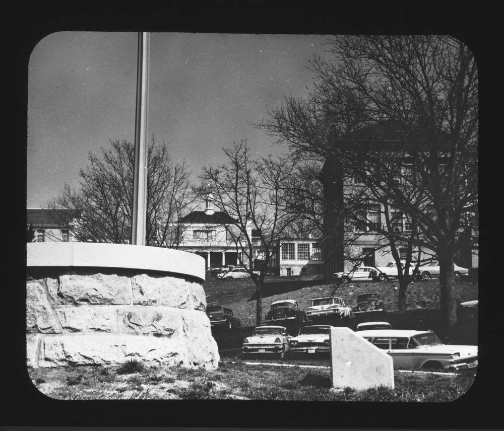 Lantern Slide 33: Present view of location of the Braddock Stone with old observatory grounds in view.
