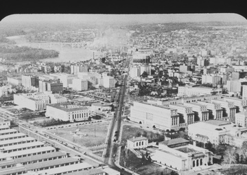 Lantern Slide 31: Virginia Avenue and Foggy Bottom around 1940.