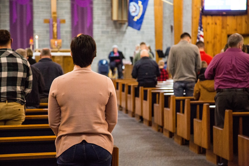 MCAS New River service members, family members observe Ash Wednesday services