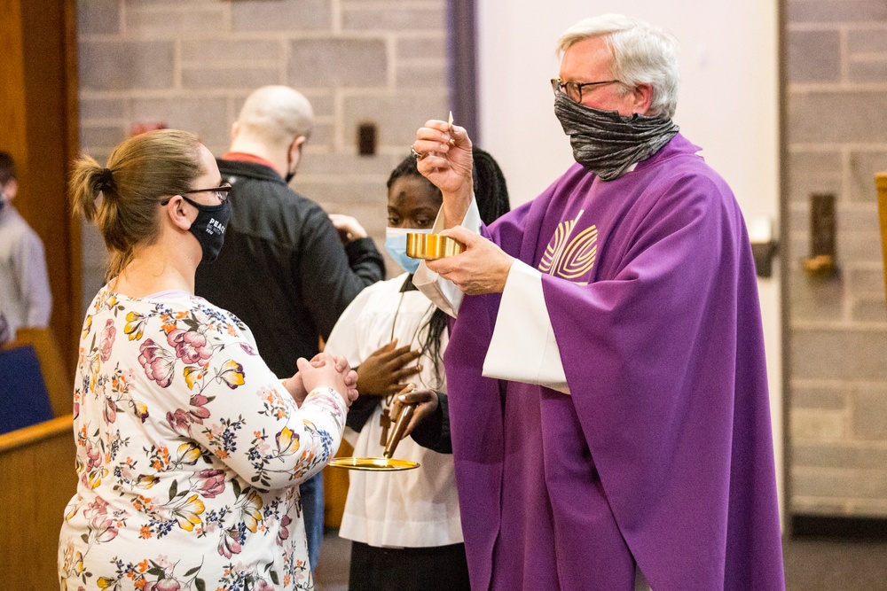 MCAS New River service members, family members observe Ash Wednesday services