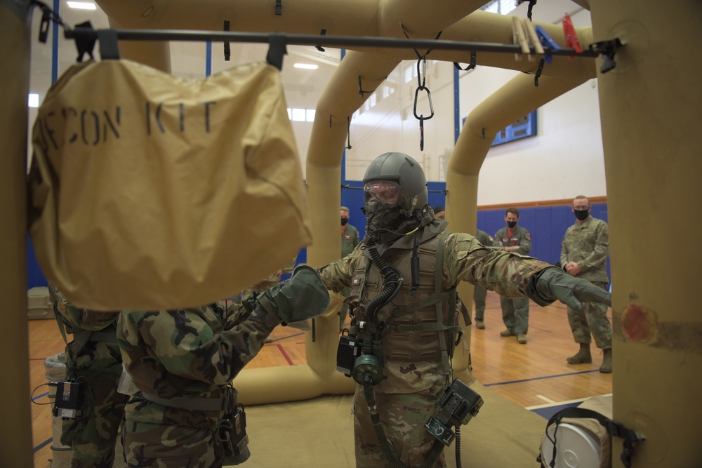 Aircrews Train on MOPP Gear Removal