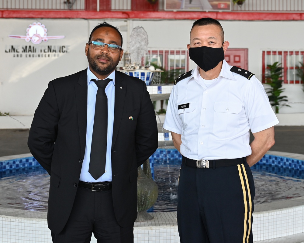 Staff from CJTF- HOA meet Air Djibouti CEO