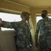 Brig. Gen. Collins, Brig. Gen. Jolly talk force protection with 409 ESFS