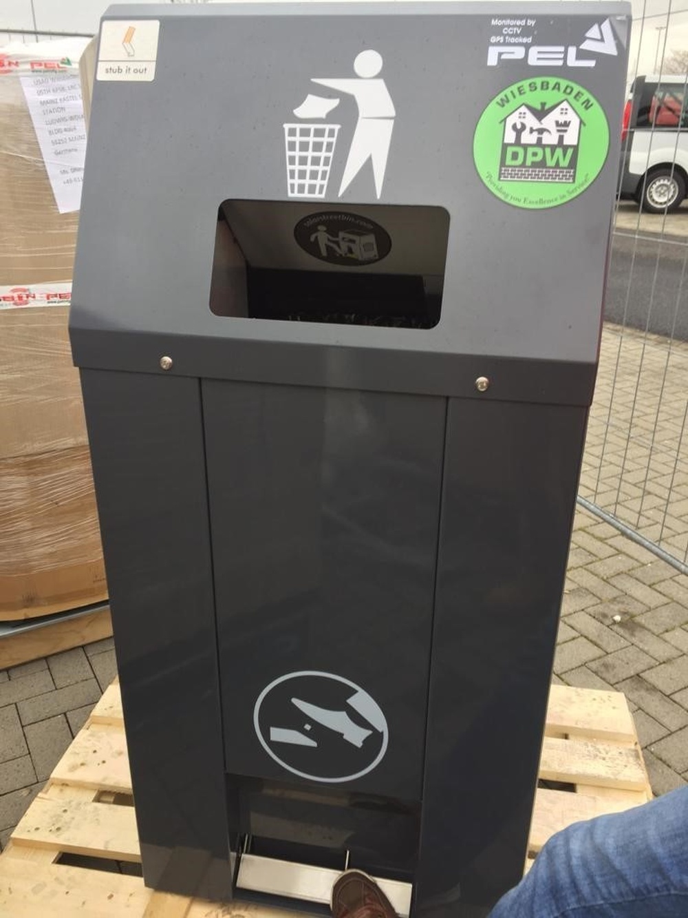 DVIDS News DPW Deploying Innovative Solar Powered, Solid Waste Bins