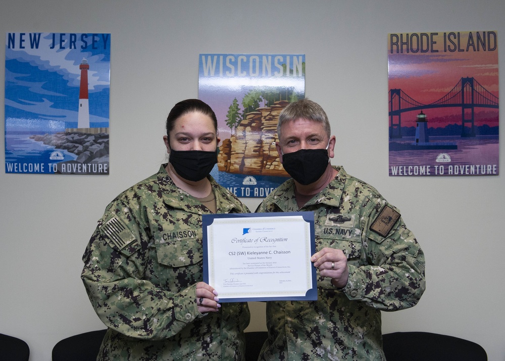 SUBASE New London Chaplain Center Sailor Named Service Person of the Month