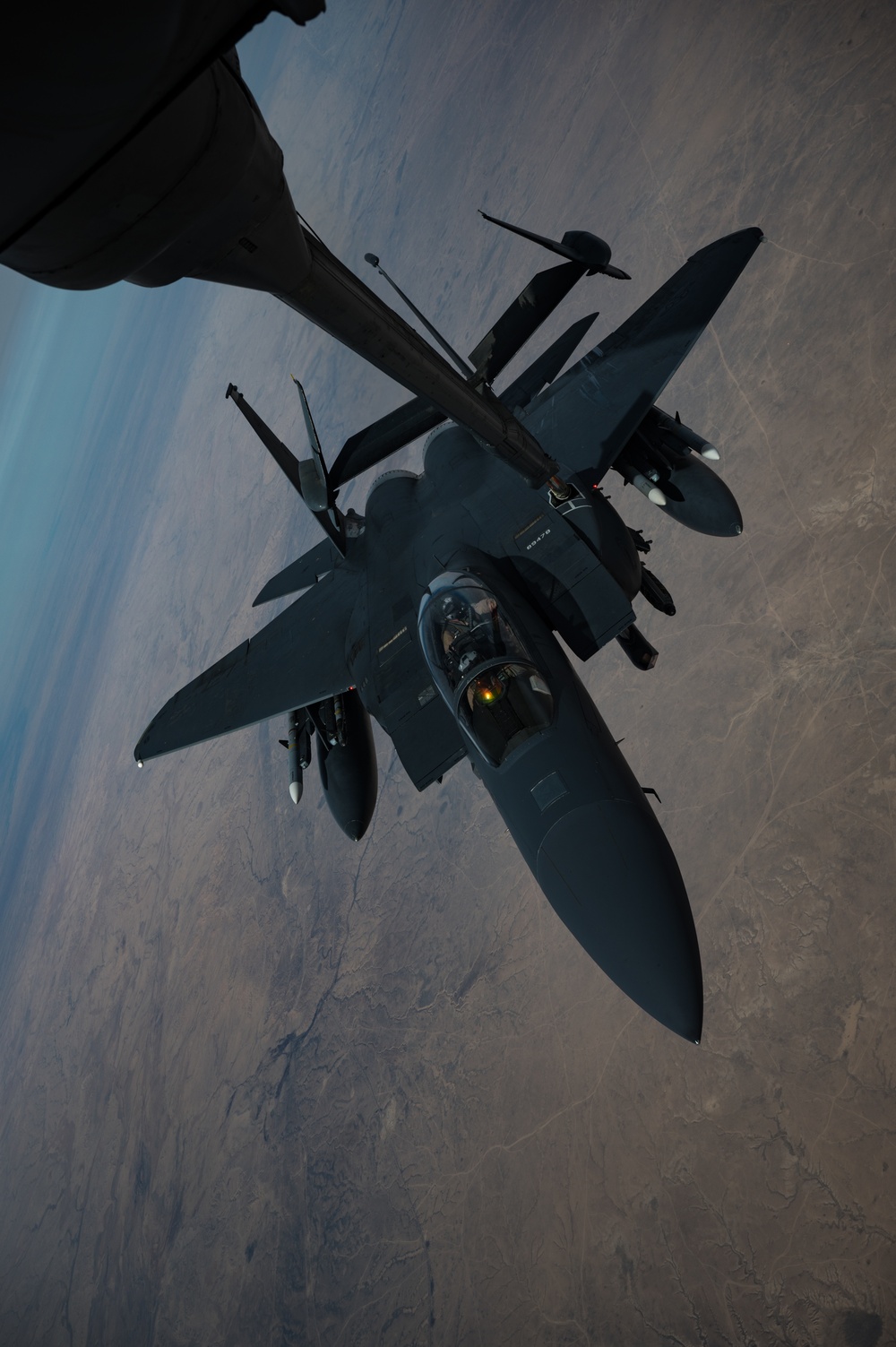 F-15E Strike Eagles watch over troops in CENTCOM