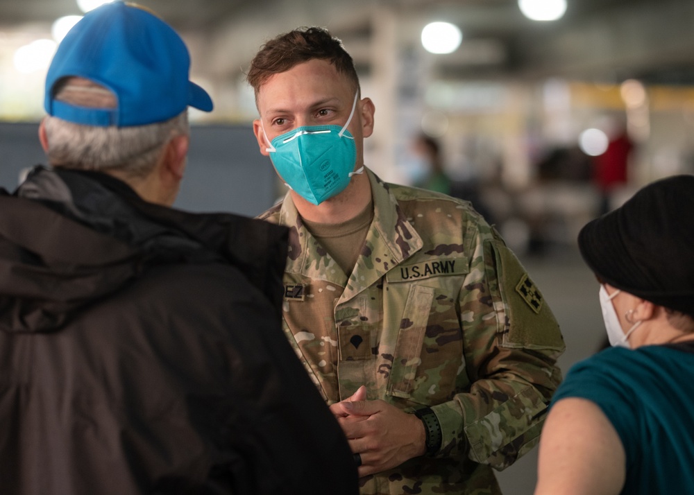 DoD support to vaccine operations with FEMA, Cal OES continue at Cal State LA