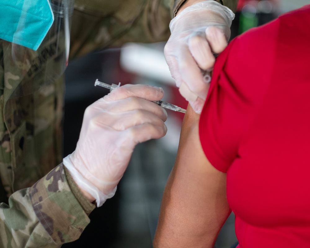DoD support to vaccine operations with FEMA, Cal OES continue at Cal State LA