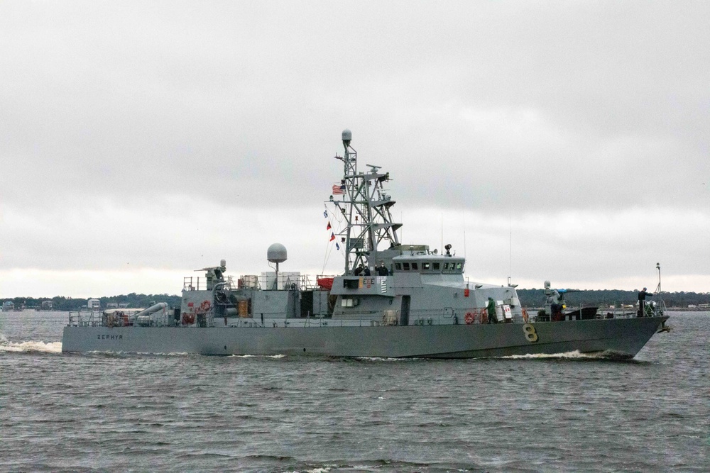 Cyclone-class patrol coastal ships departing Naval Station Mayport