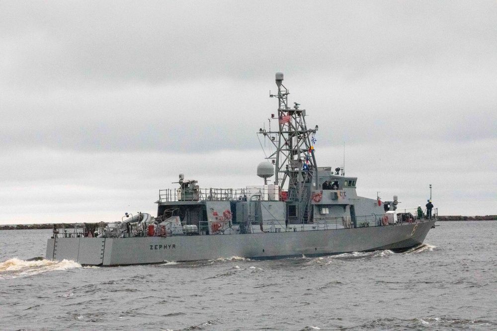 Cyclone-class patrol coastal ships departing Naval Station Mayport