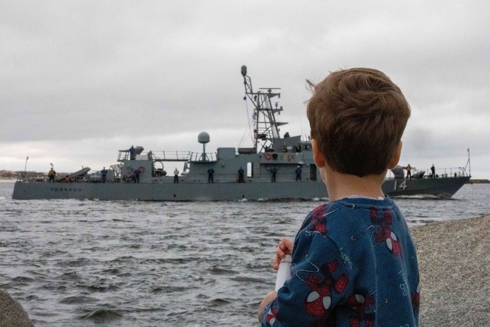 Cyclone-class patrol coastal ships departing Naval Station Mayport