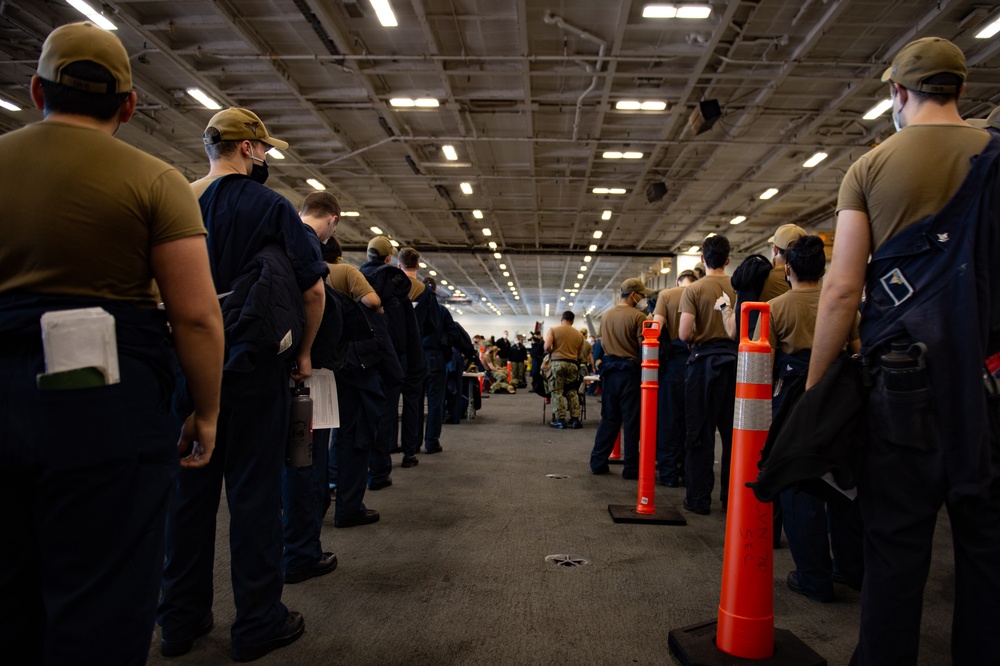USS Carl Vinson (CVN 70) Sailors Receive COVID-19 Vaccine