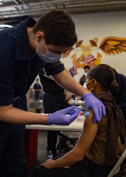 USS Carl Vinson (CVN 70) Sailors Receive COVID-19 Vaccine