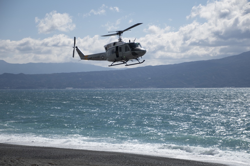 Landing maneuvers at Numazu Beach Training Area