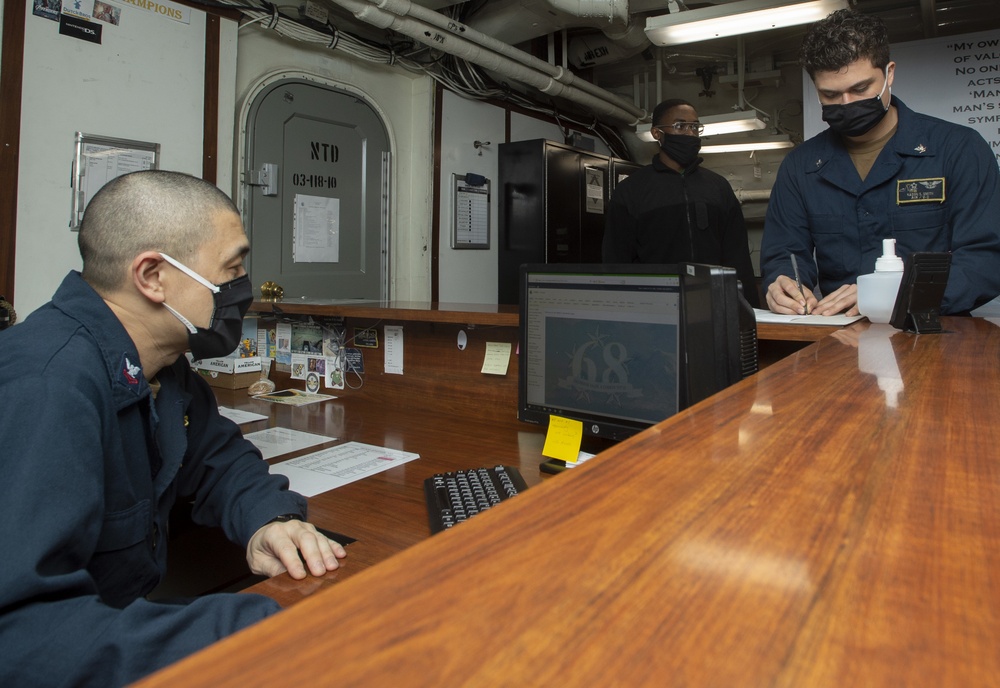 Sailors Check Into Library