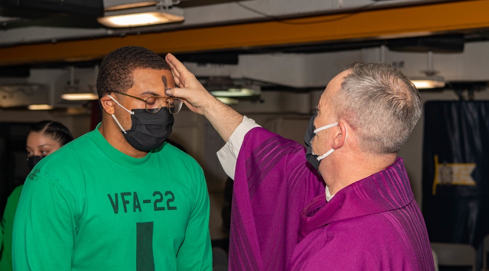 Nimitz conducts Ash Wednesday