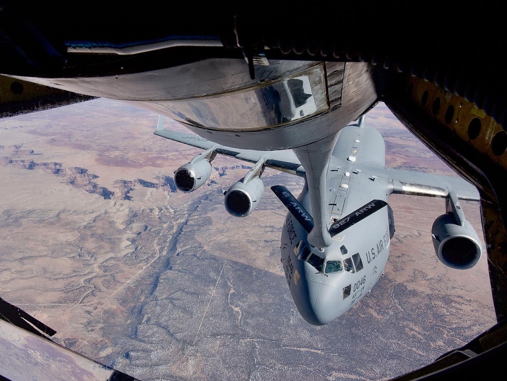 Refueling over the Grand Canyon