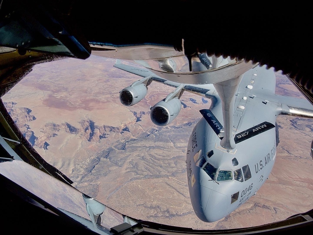 Refueling over the Grand Canyon