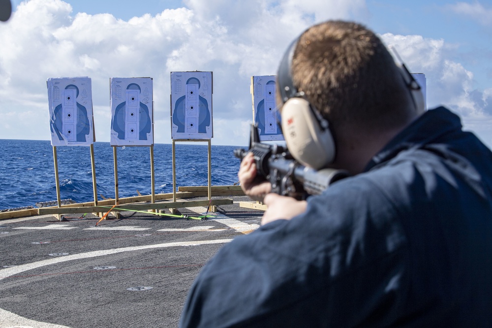 USS Conducts Gun Qualification Shoot