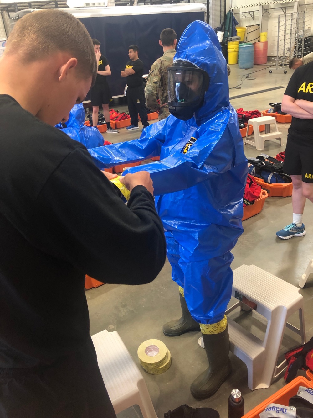456th MCAS Soldiers train at a hazmat awareness course