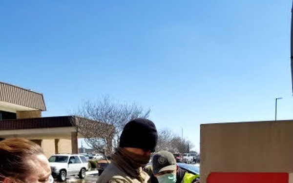 Texas Guard Delivers Water following Winter Storm 2021