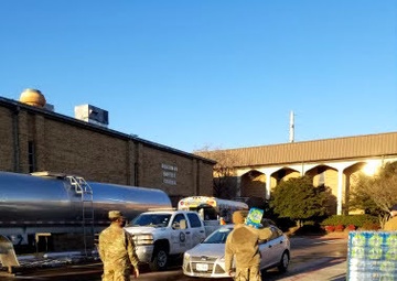 Texas Guard Delivers Water following Winter Storm 2021