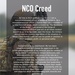 19th Special Forces Group (Airborne) - NCO Creed Poster