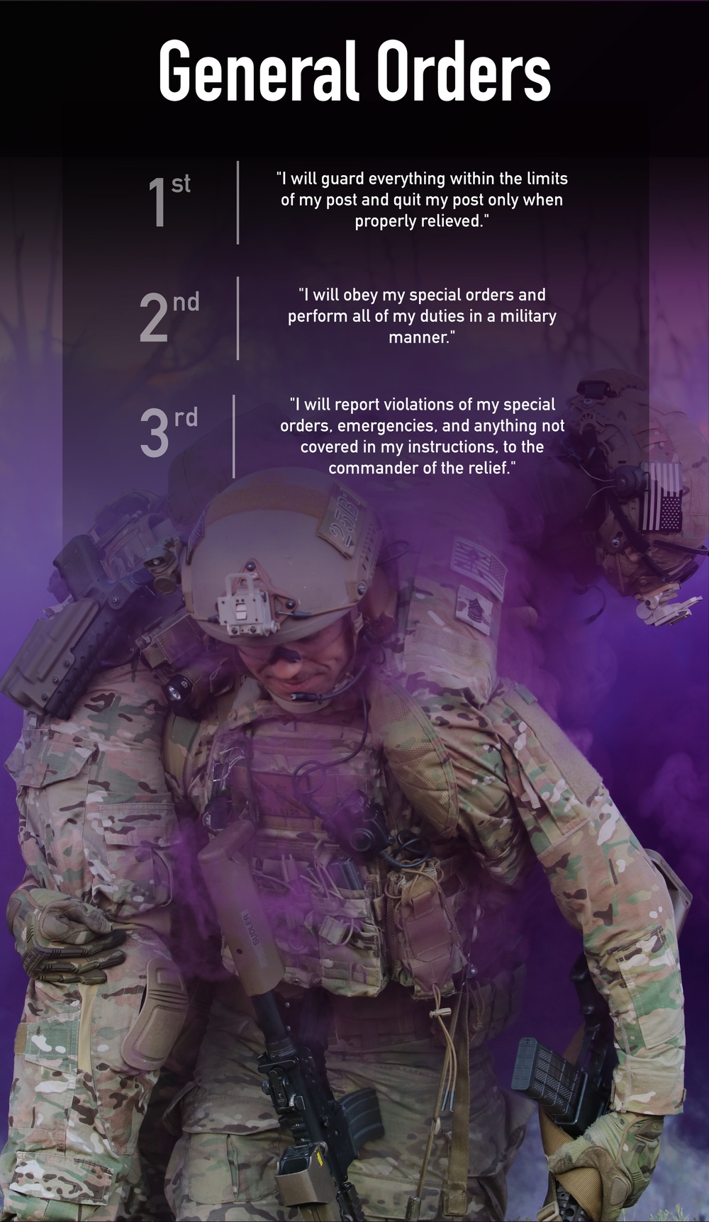 19th Special Forces Group (Airborne) - General Orders Poster