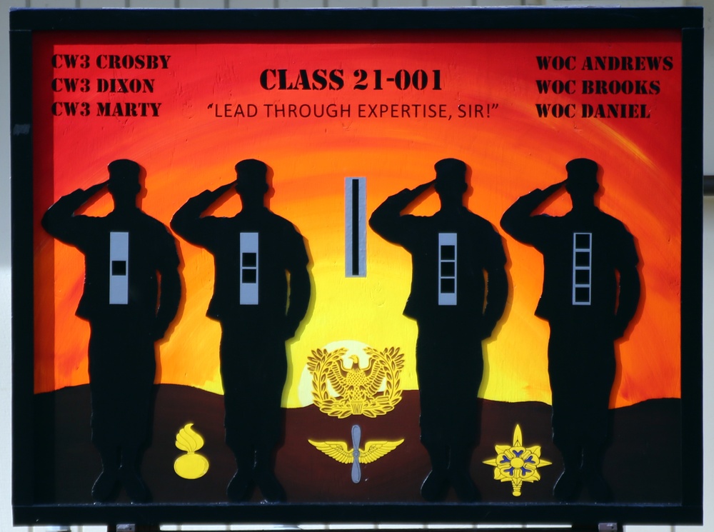 Warrant Officer Candidate School Class 21-001 Hat and Song Ceremony