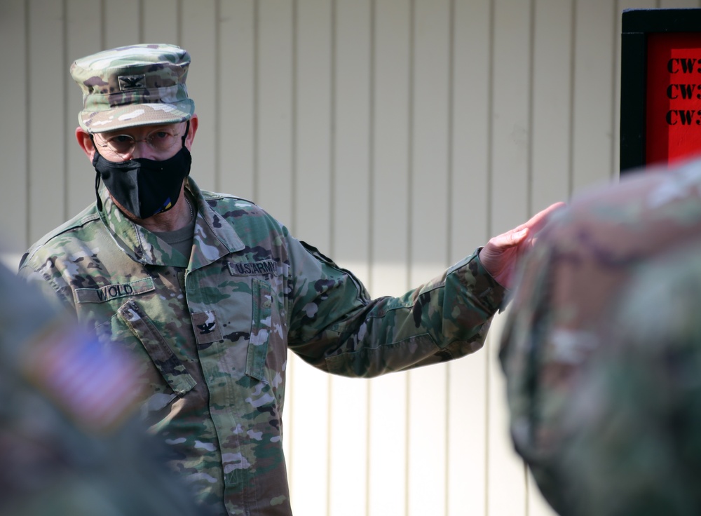 Warrant Officer Candidate School Class 21-001 Hat and Song Ceremony