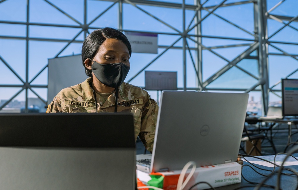 1st Lt Olushola Ajiboye at Javits NY 21 February 2021