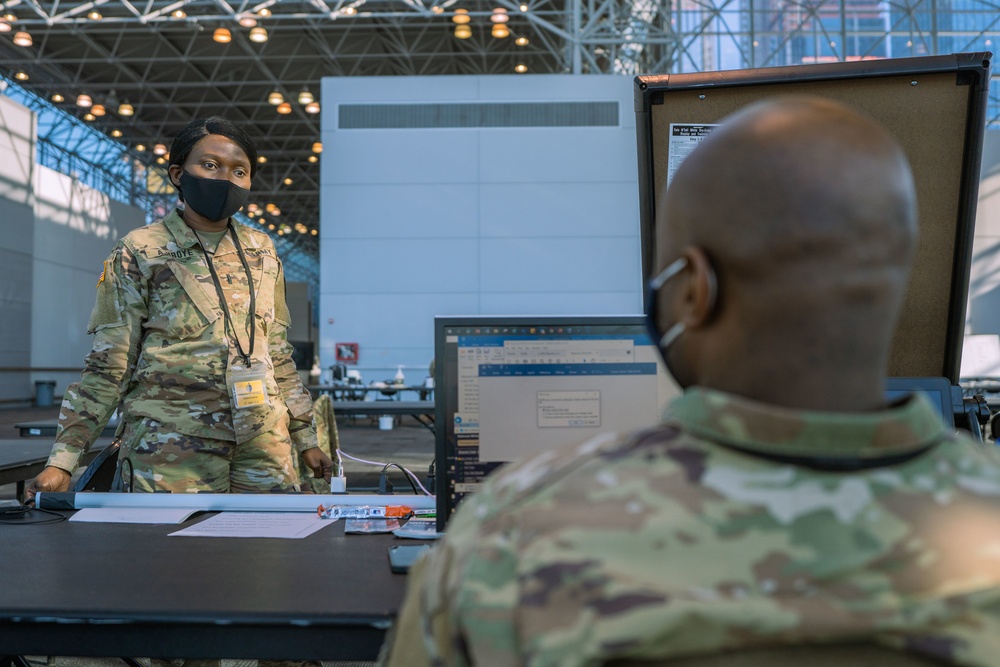 1st Lt Olushola Ajiboye at Javits NY 21 February 2021