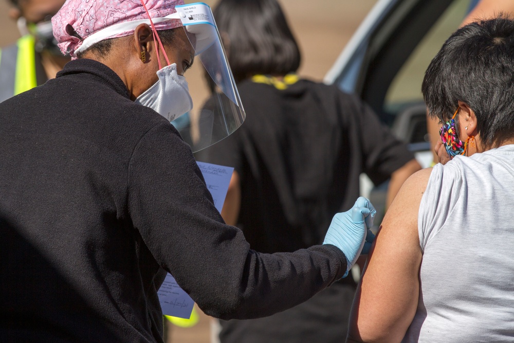 Arizona National Guard Partners with Gila River Indian Community For Mass COVID-19 Vaccination Event